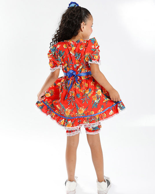 VESTIDO JUNINO BRANCA- INFANTIL