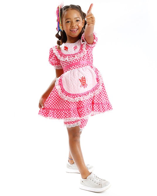 VESTIDO JUNINO BRUNA- INFANTIL