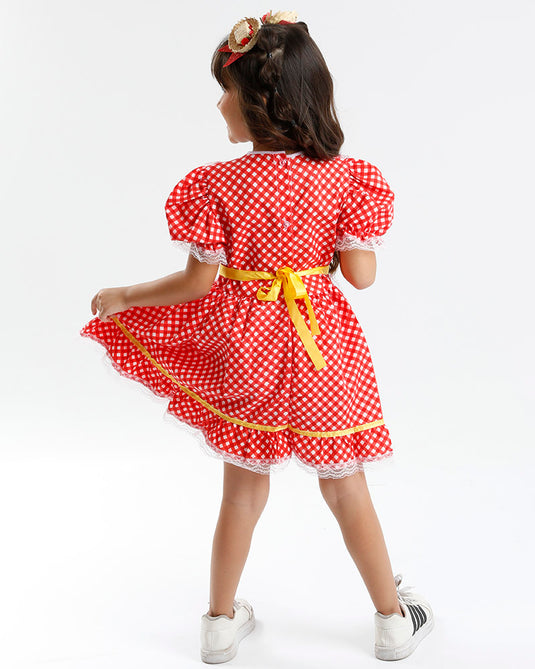 VESTIDO JUNINO BRUNA- INFANTIL