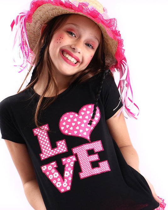 CAMISETA JUNINA LOVE- INFANTIL