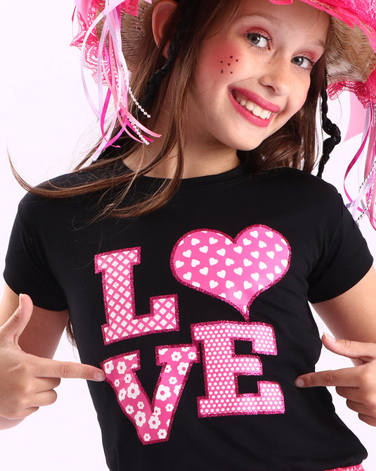 CAMISETA JUNINA LOVE- INFANTIL