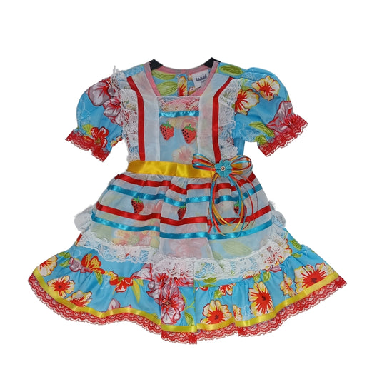 VESTIDO JUNINO SORVETINHO- BEBÊ