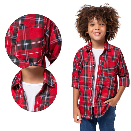 Camisa Xadrez F Tinto - 0499