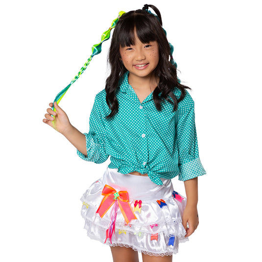 Camisa Junina Xadrez Manga Curta Amarrar - 494