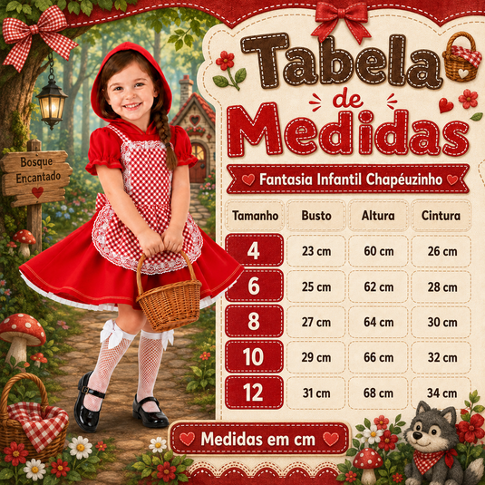 FANTASIA CHAPEUZINHO VERMELHO REDDY - C30101