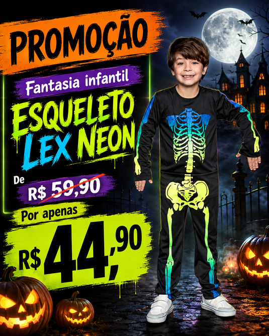 FANTASIA ESQUELETO LEX INFANTO JUVENIL - H513
