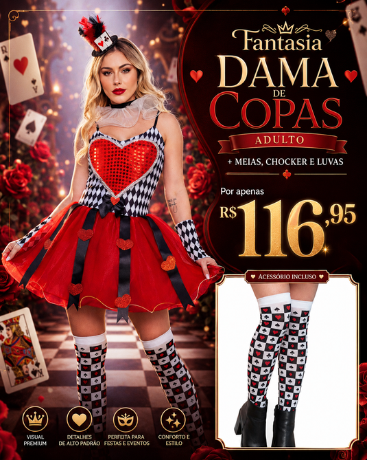 FANTASIA DAMA DE COPAS DAMME ADULTO - C97537