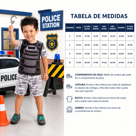FANTASIA POLICIAL TATICO INFANTIL - C303
