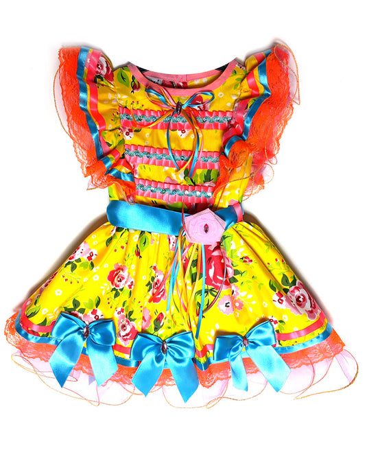 VESTIDO JUNINO CHUVISQUINHO- INFANTIL