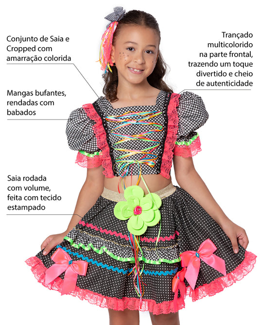 CONJUNTO CROPPED JUNINO LAIS - J2109