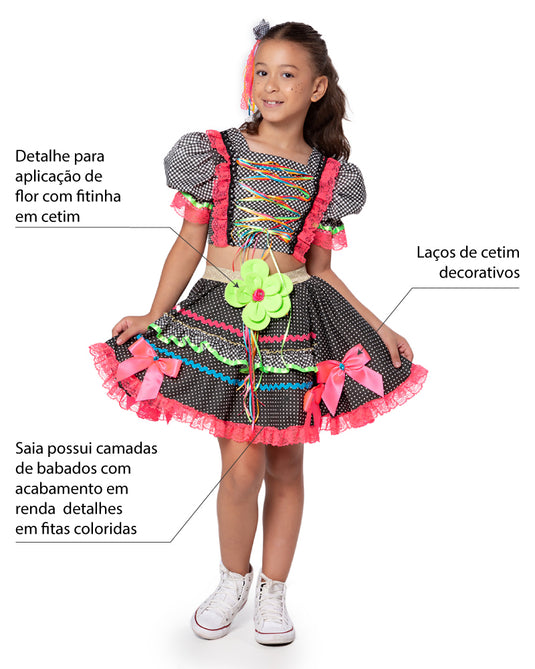 CONJUNTO CROPPED JUNINO LAIS - J2109