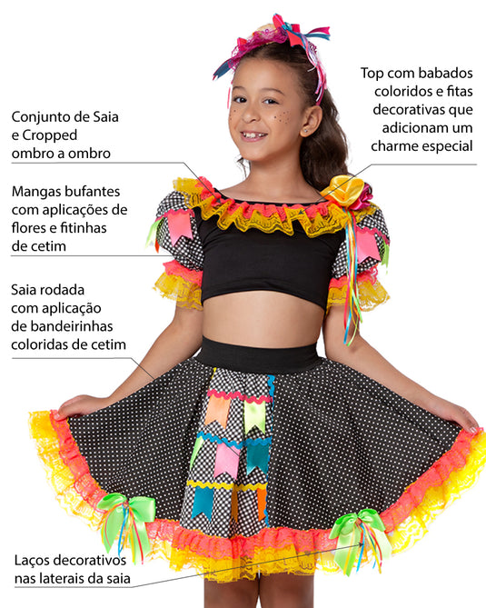 CONJUNTO CROPPED JUNINO LARISSA - J2108