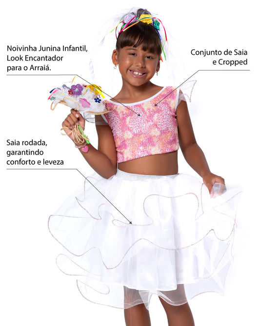 CONJUNTO CROPPED JUNINO NOIVA TERESA - J1795