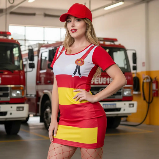 FANTASIA BOMBEIRA BURNY ADULTO - C9302