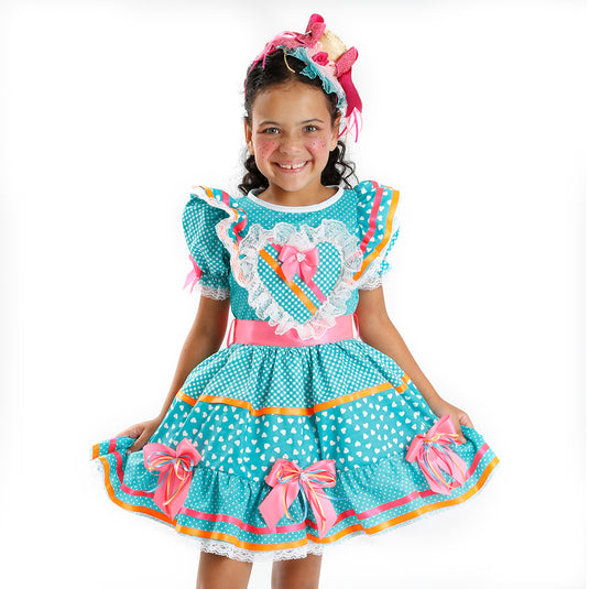 VESTIDO JUNINO QUEIJADINHA- BEBÊ