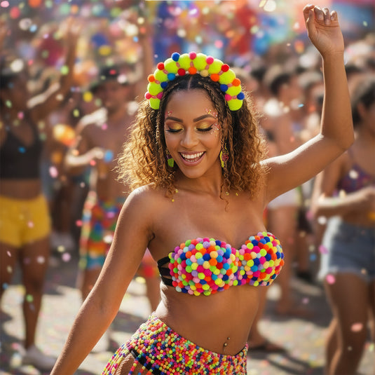 CROPPED POM POM + TIARA - C3021