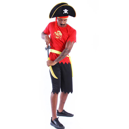 Fantasia Pirata Black Masculino Adulto - Fantasia Bh
