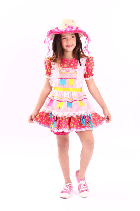 VESTIDO JUNINO SAGU- INFANTIL