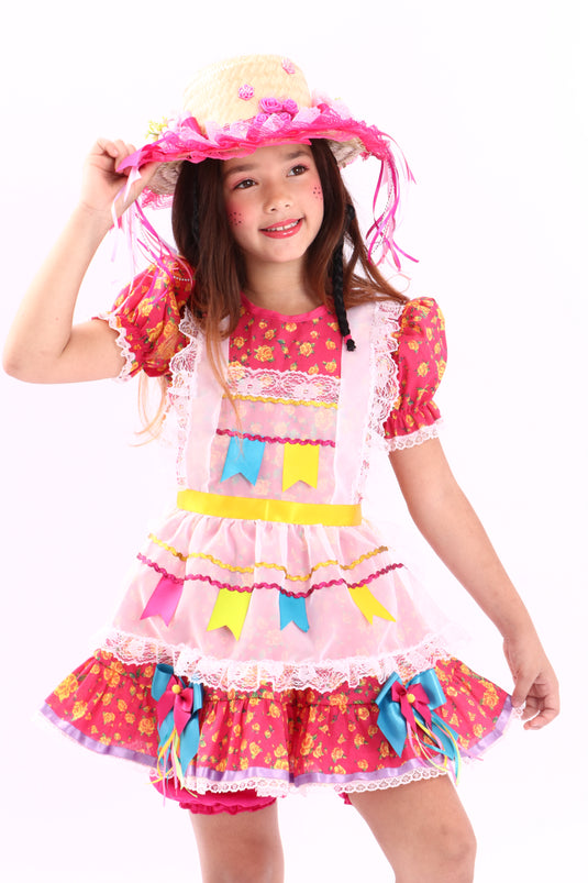 VESTIDO JUNINO SAGU- INFANTIL