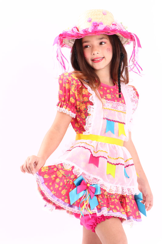 VESTIDO JUNINO SAGU- INFANTIL