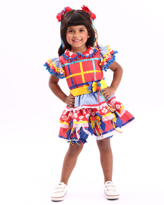 VESTIDO JUNINO MARMELADA INFANTIL