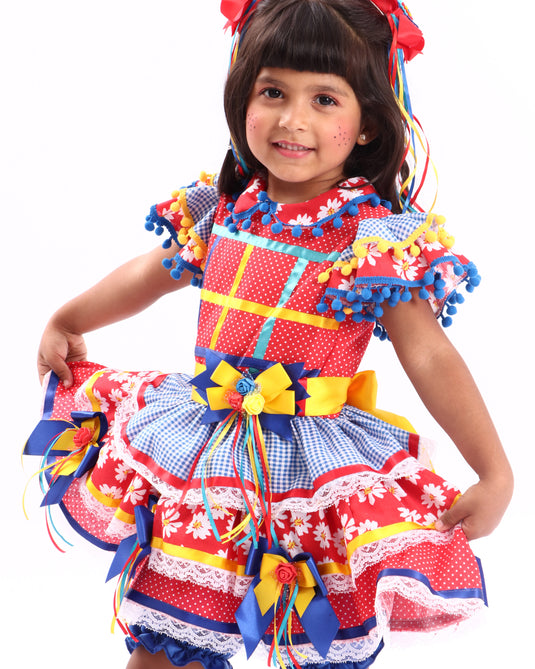 VESTIDO JUNINO MARMELADA INFANTIL