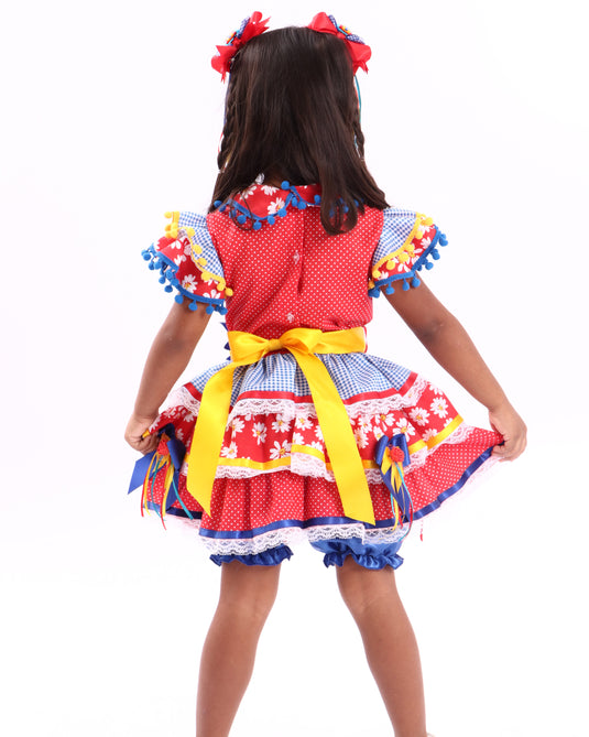 VESTIDO JUNINO MARMELADA INFANTIL