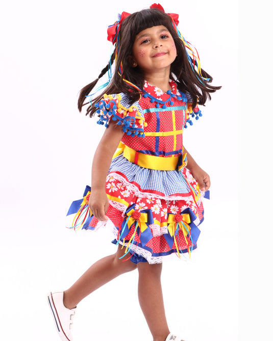 VESTIDO JUNINO MARMELADA INFANTIL