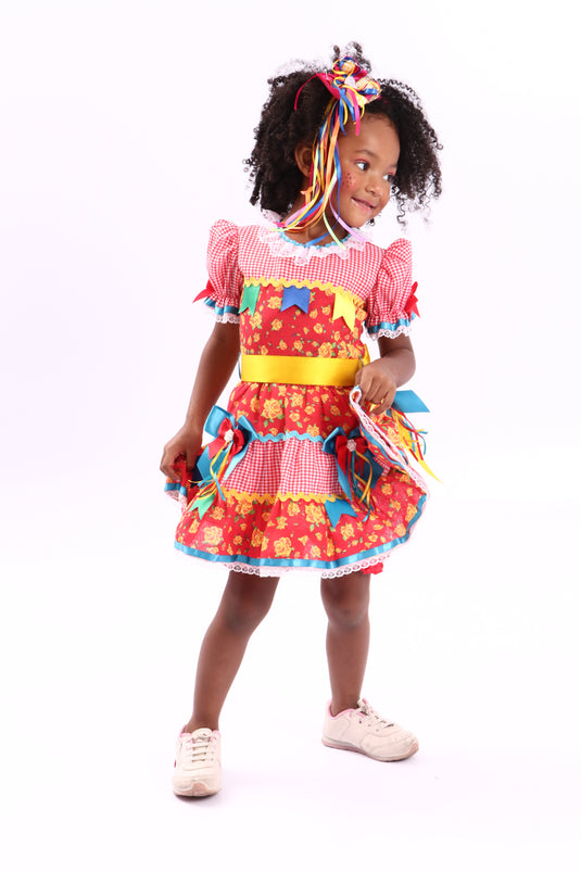 VESTIDO JUNINO ROSQUINHA- INFANTIL