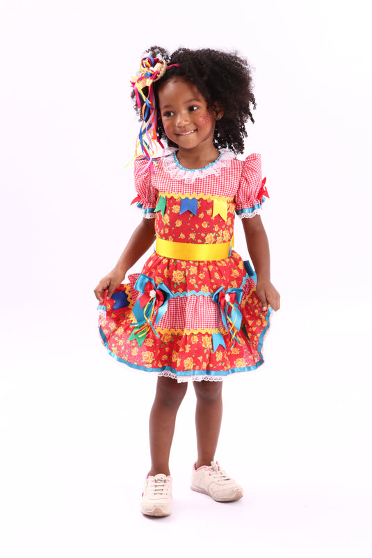 VESTIDO JUNINO ROSQUINHA- INFANTIL