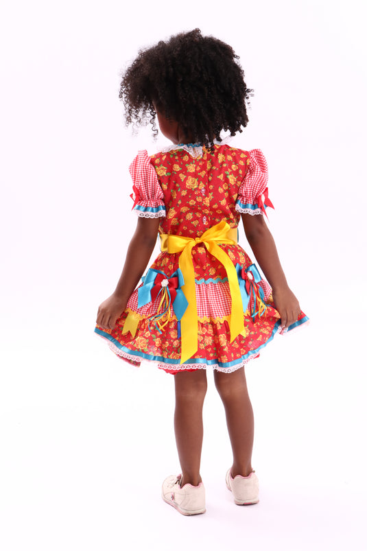 VESTIDO JUNINO ROSQUINHA- INFANTIL