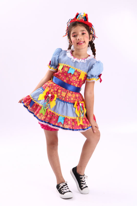 VESTIDO JUNINO ROSQUINHA- INFANTIL