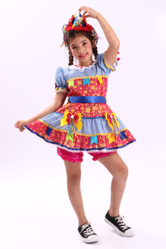 VESTIDO JUNINO ROSQUINHA- INFANTIL