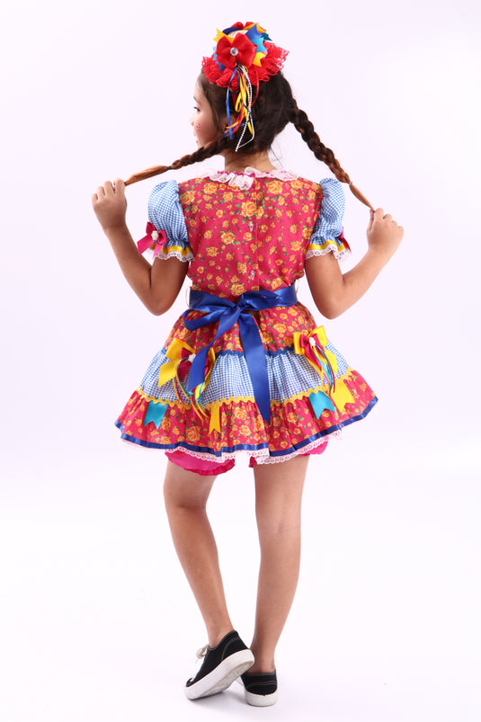 VESTIDO JUNINO ROSQUINHA- INFANTIL