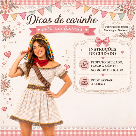 Vestido Maria Moça -C9384