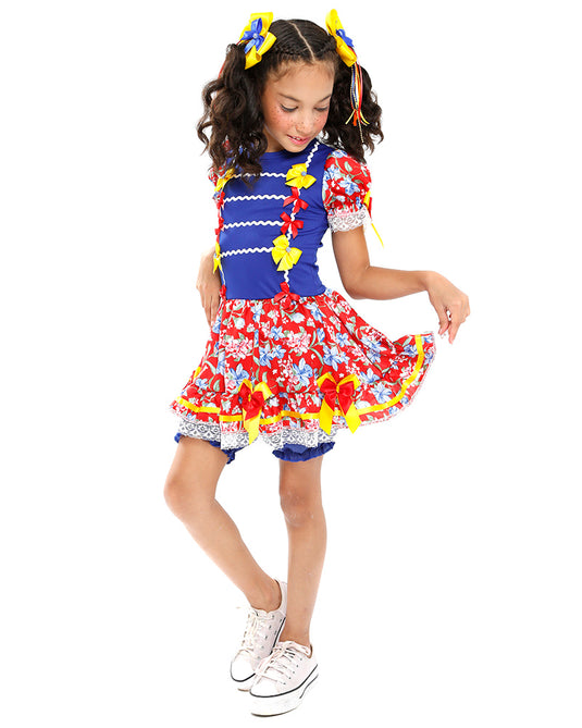 VESTIDO JUNINO MARIA ARLETE- INFANTIL