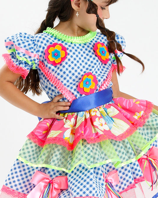 VESTIDO JUNINO PACOQUINHA- INFANTIL