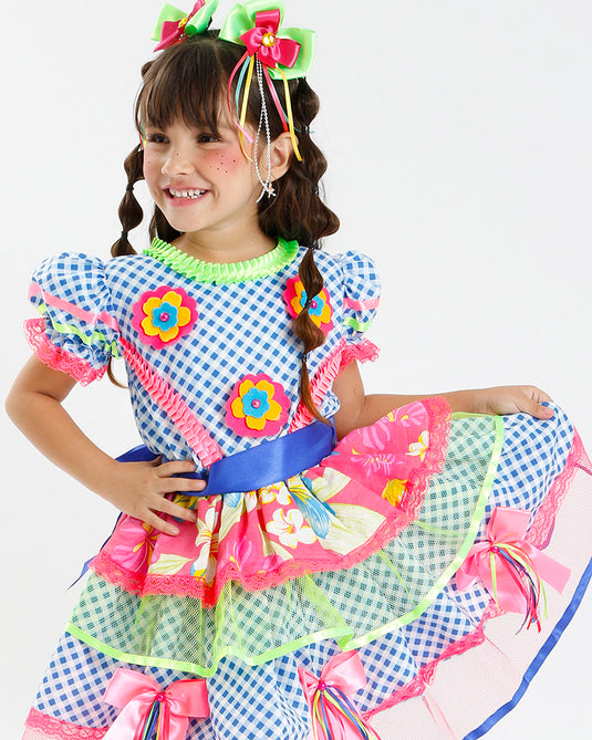 VESTIDO JUNINO PACOQUINHA- INFANTIL