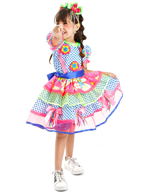 VESTIDO JUNINO PACOQUINHA- INFANTIL