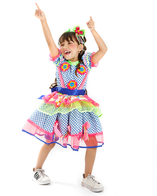 VESTIDO JUNINO PACOQUINHA- INFANTIL