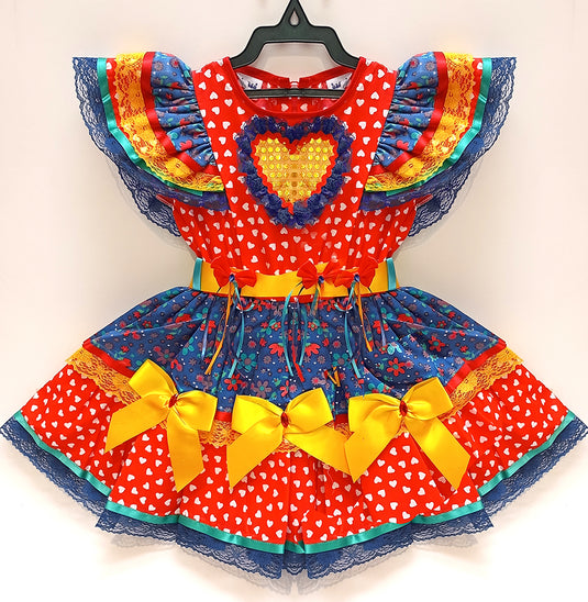 VESTIDO JUNINO RIHANA- INFANTIL