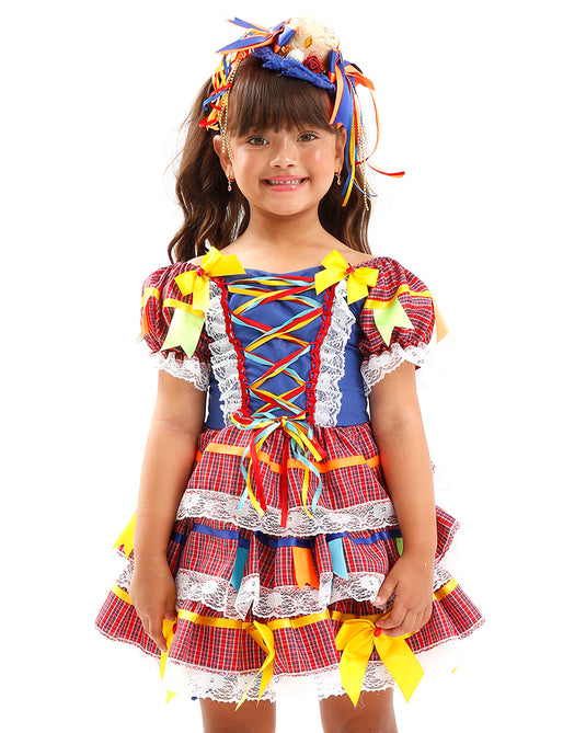 VESTIDO JUNINO ROSEANE- INFANTIL