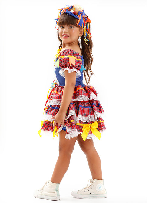 VESTIDO JUNINO ROSEANE- INFANTIL