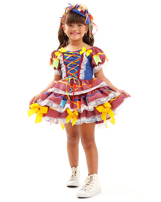 VESTIDO JUNINO ROSEANE- INFANTIL