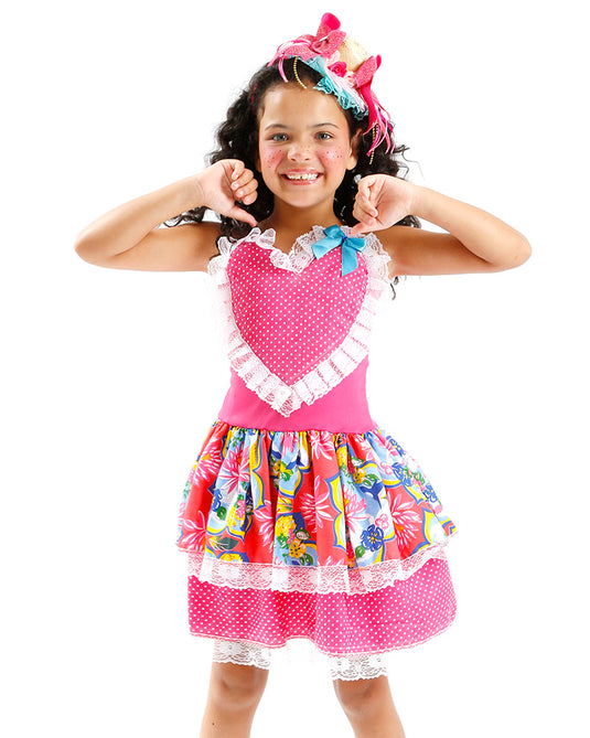 VESTIDO JUNINO SAFIRA- INFANTIL