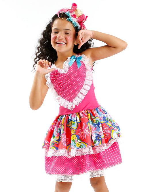 VESTIDO JUNINO SAFIRA- INFANTIL