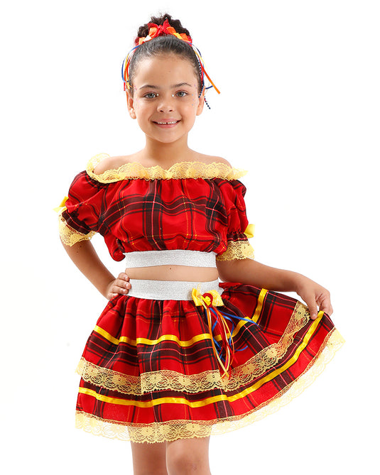 VESTIDO JUNINO SAKKY- INFANTIL