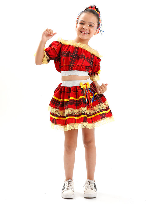 VESTIDO JUNINO SAKKY- INFANTIL