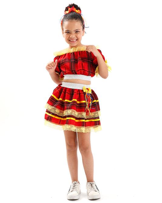 VESTIDO JUNINO SAKKY- INFANTIL