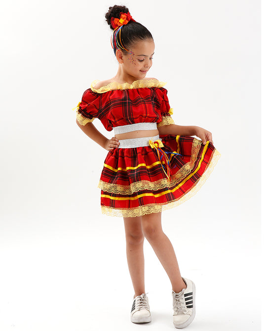 VESTIDO JUNINO SAKKY- INFANTIL